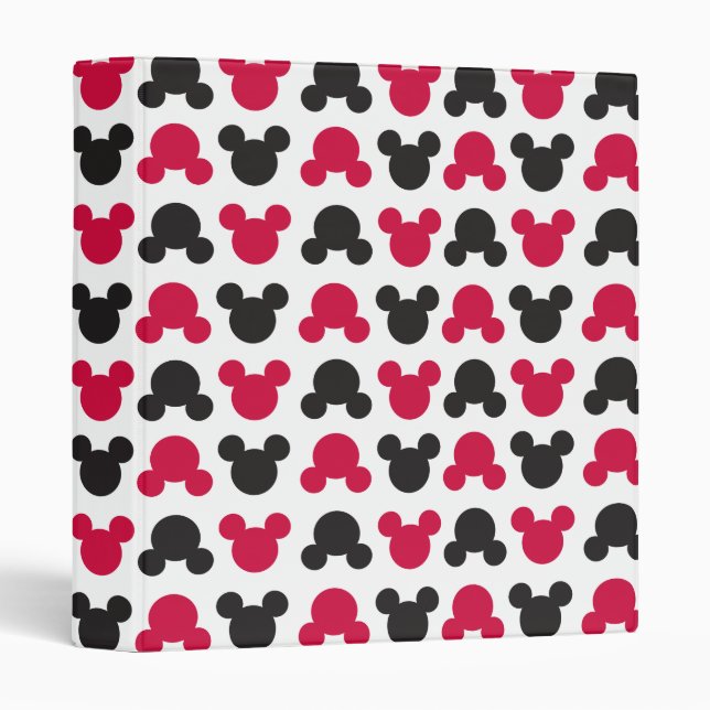 Mickey Mouse | Black and Red Pattern Binder (Front/Spine)