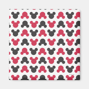 Mickey Mouse   Black and Red Pattern Magnet