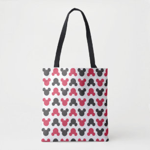 Mickey Mouse   Black and Red Pattern Tote Bag