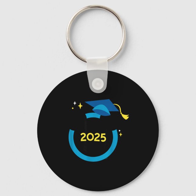 Mickey mouse blue graduation cap class of 2025  keychain (Front)