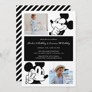 Mickey Mouse Boy's Joint Birthday Invitation