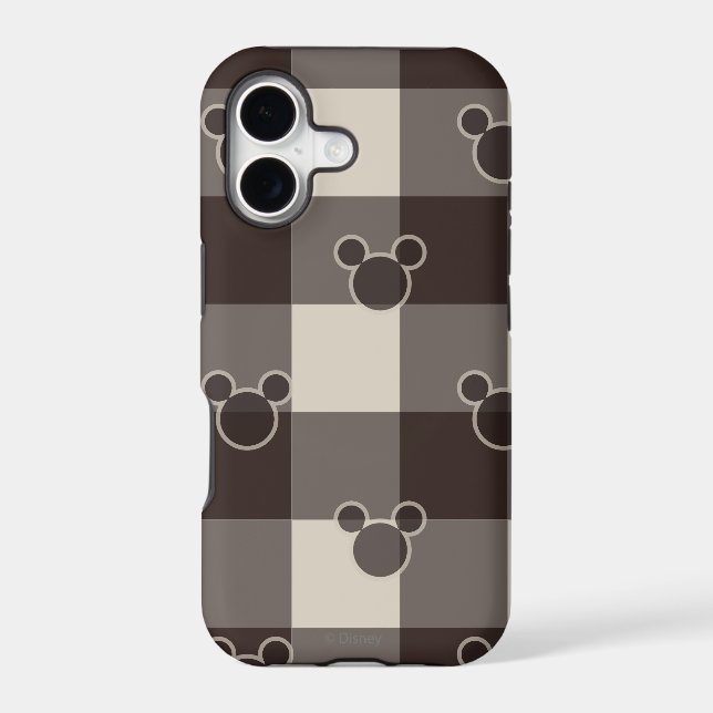 Mickey Mouse | Brown Plaid Pattern (Back)