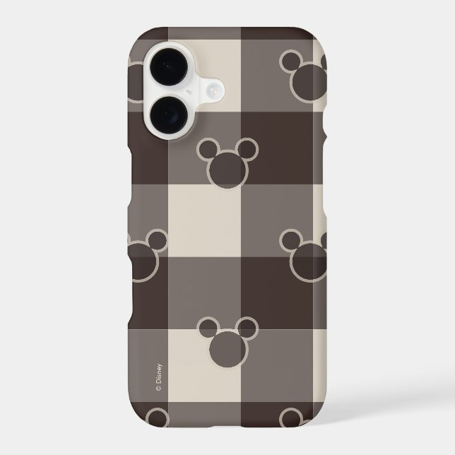 Mickey Mouse | Brown Plaid Pattern (Back)