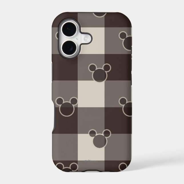 Mickey Mouse | Brown Plaid Pattern (Back)
