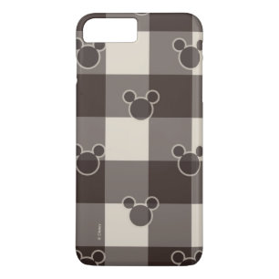 Mickey Mouse   Brown Plaid Pattern iPhone 8 Plus/7 Plus Case