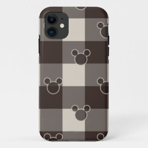 Mickey Mouse   Brown Plaid Pattern iPhone 11 Case