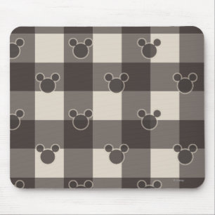 Mickey Mouse   Brown Plaid Pattern Pad