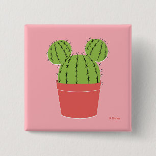 Mickey Mouse Cactus Icon 2 Inch Square Button