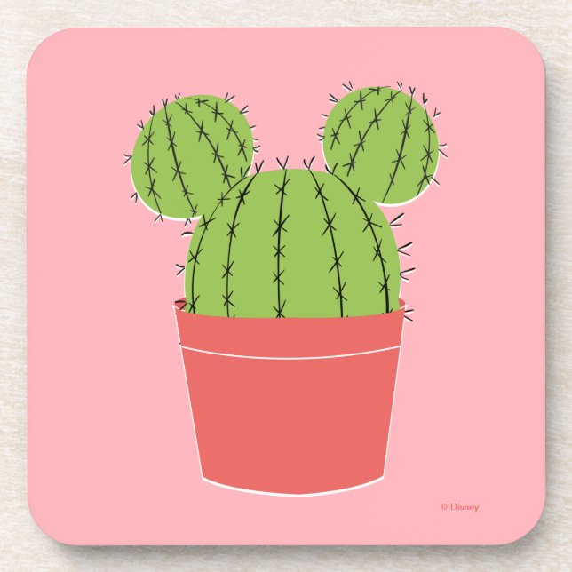 Mickey Mouse Cactus Icon Coaster (Front)