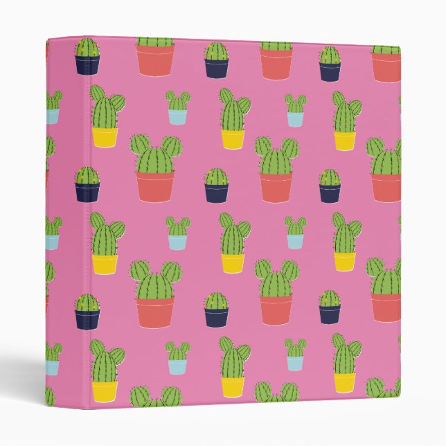 Mickey Mouse Cactus Icon Pattern Binder (Front/Spine)