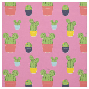 Mickey Mouse Cactus Icon Pattern Fabric