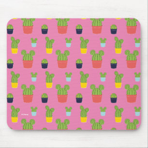 Mickey Mouse Cactus Icon Pattern Mouse Pad
