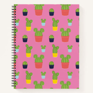 Mickey Mouse Cactus Icon Pattern Notebook