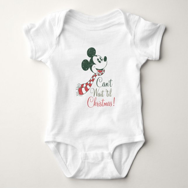 Mickey Mouse | Can't Wait 'til Christmas! Baby Bodysuit (Front)