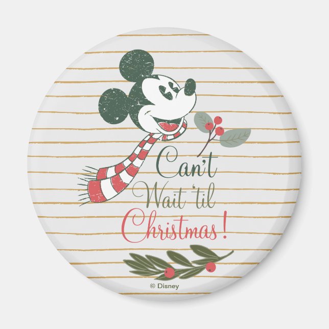 Mickey Mouse | Can't Wait 'til Christmas! Magnet (Front)