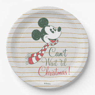 Mickey Mouse Can't Wait 'til Christmas! Paper Plate