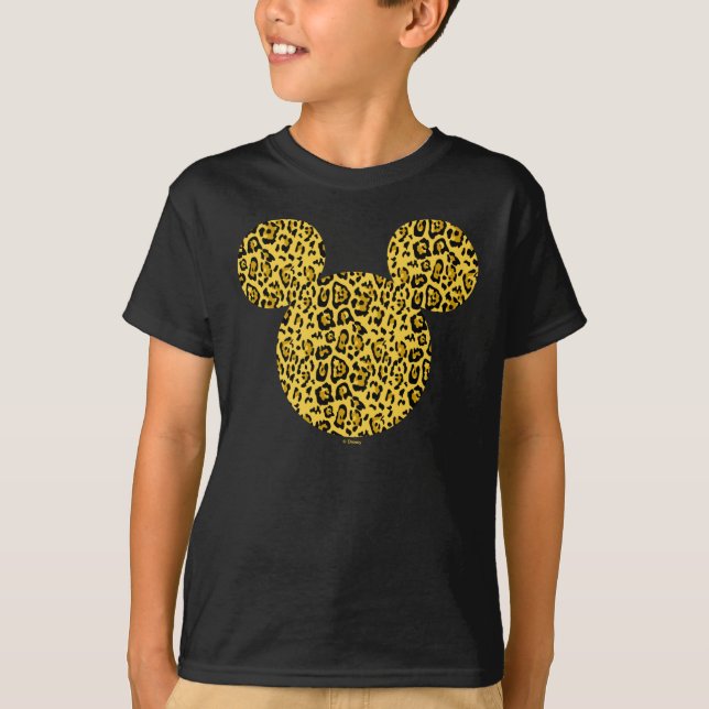 Mickey Mouse Cheetah Imprimer T-shirt (Devant)