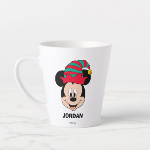 Mickey Mouse   Christmas Elf Hat Latte Mug