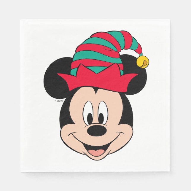 Mickey Mouse | Christmas Elf Hat Napkin (Front)