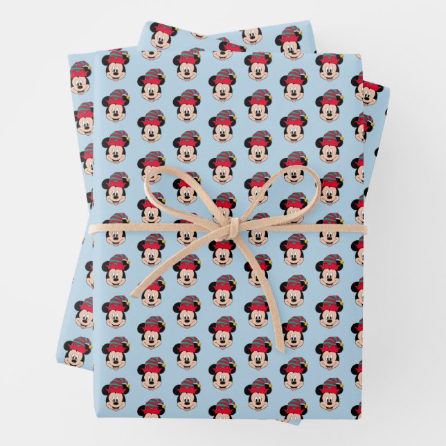 Mickey Mouse | Christmas Elf Hat Wrapping Paper Sheet (In situ)