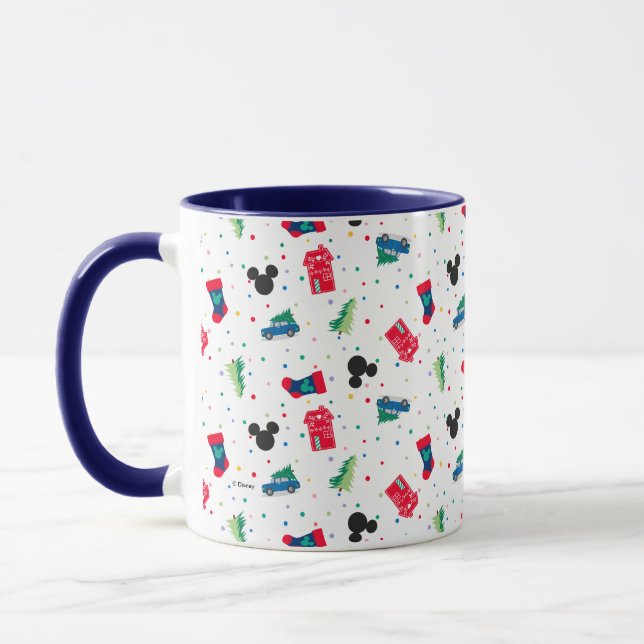 Mickey Mouse | Christmas Icon Pattern Mug (Left)