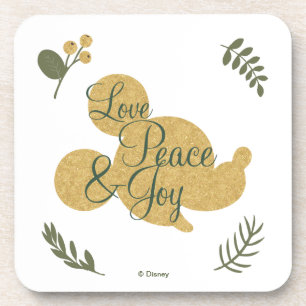 Mickey Mouse   Christmas Love, Peace & Joy Coaster