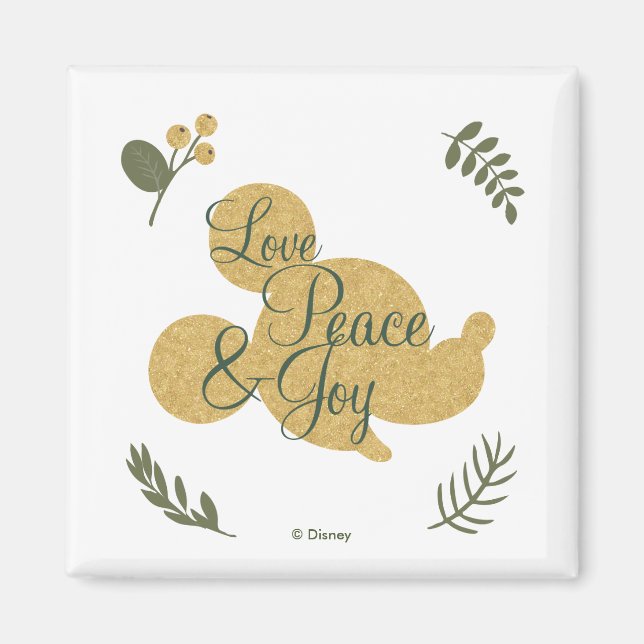 Mickey Mouse | Christmas Love, Peace & Joy Magnet (Front)