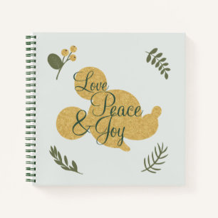 Mickey Mouse   Christmas Love, Peace & Joy Notebook