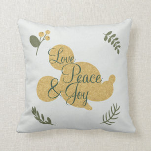 Mickey Mouse   Christmas Love, Peace & Joy Throw Pillow