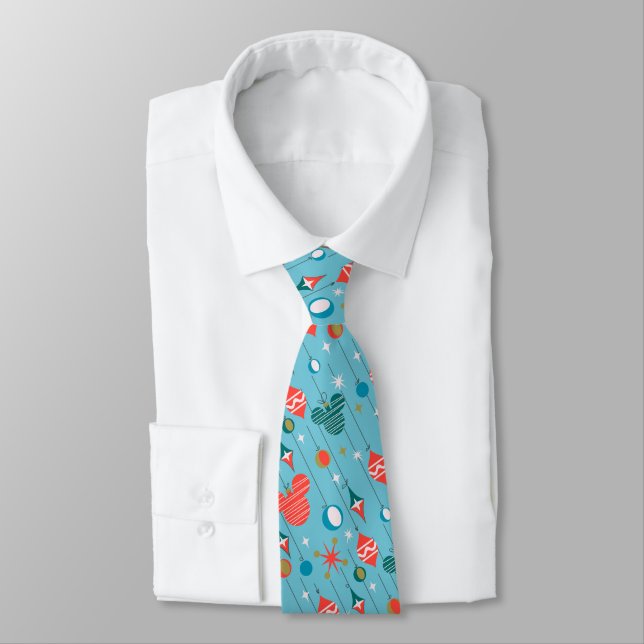 Mickey Mouse Christmas Ornament Pattern Tie (Tied)