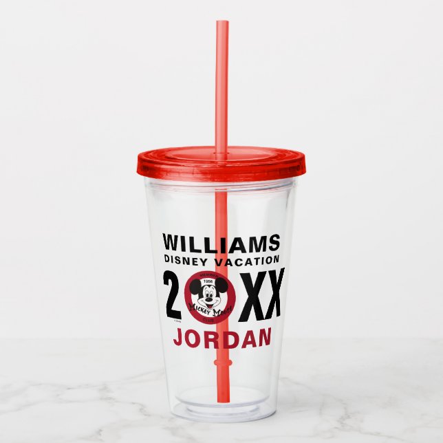 Mickey Mouse Club | Family Vacation Acrylic Tumbler (Front)