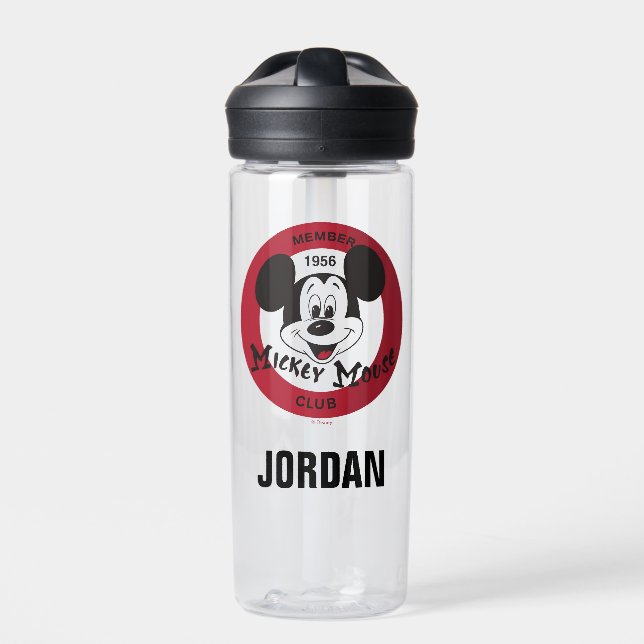 Mickey Mouse Club Logo | Add Your Name Water Bottle (Front)