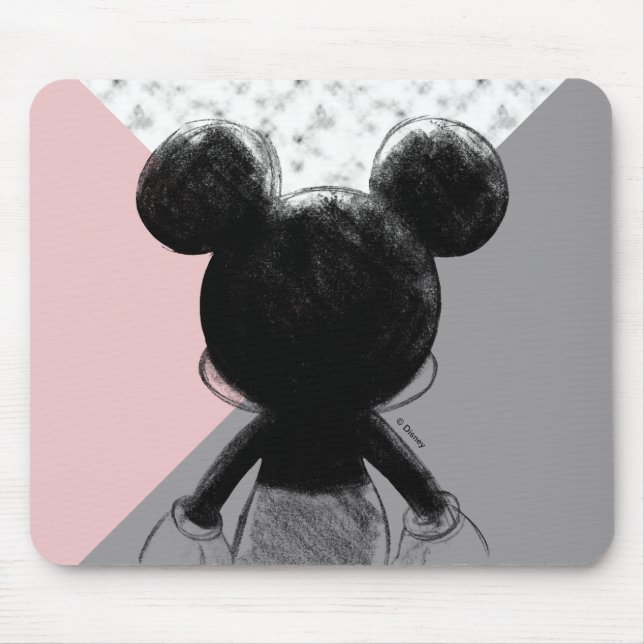 Mickey Mouse | Colour Block - Pink Grey Marble Pad (Front)