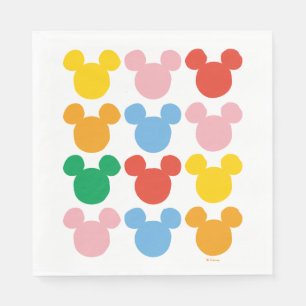 Mickey Mouse Colourful Repeating Logo Napkin