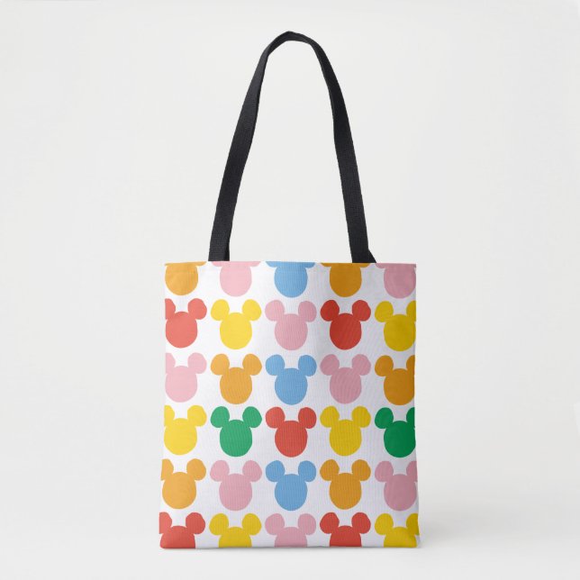 Mickey Mouse | Colourful Repeating Logo Tote Bag (Front)