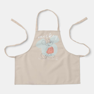 Mickey Mouse Continuous Line Graphic Apron