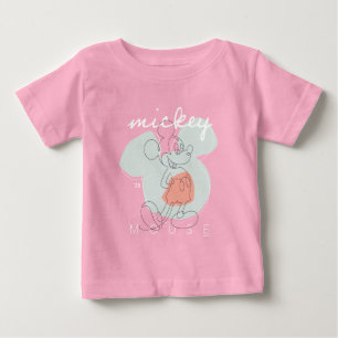Mickey Mouse Continuous Line Graphic Baby T-Shirt