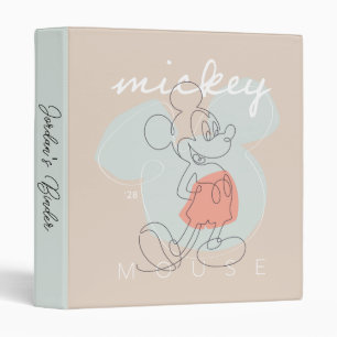 Mickey Mouse Continuous Line Graphic Binder