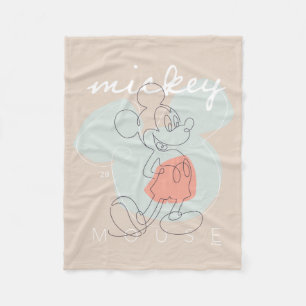Mickey Mouse Continuous Line Graphic Fleece Blanket
