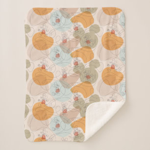 Mickey Mouse Continuous Line Pattern Sherpa Blanket