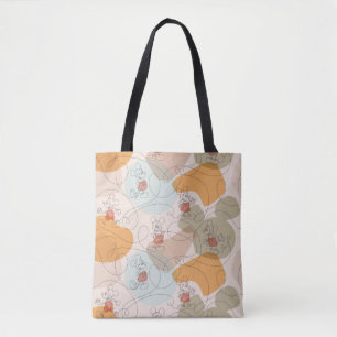 Mickey Mouse Continuous Line Pattern Tote Bag