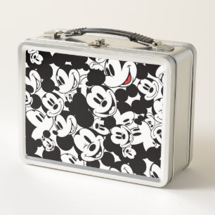 Mickey Mouse Crowd Pattern Metal Lunch Box