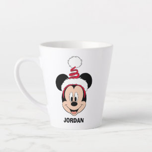 Mickey Mouse   Cute Christmas Hat Latte Mug