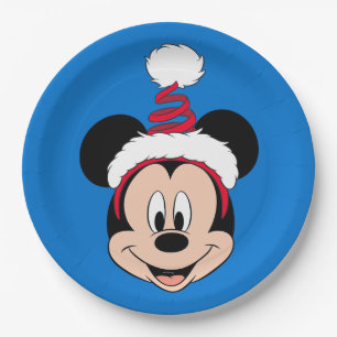 Mickey Mouse Cute Christmas Hat Paper Plate