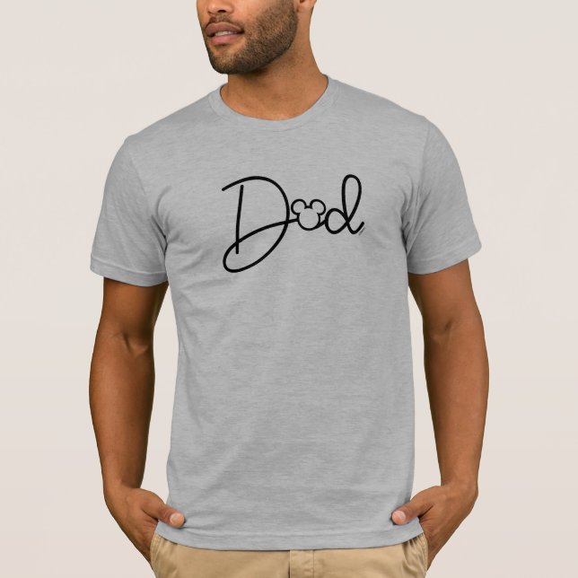 Mickey Mouse Dad Script  T-Shirt (Front)