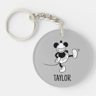 Mickey Mouse   Dancing   Add Your Name Keychain