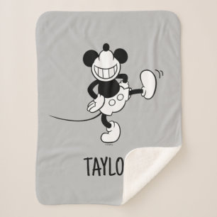 Mickey Mouse   Dancing   Add Your Name Sherpa Blanket