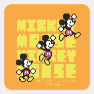 Mickey Mouse Double Jump Square Sticker