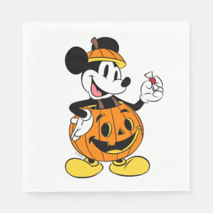 Mickey Mouse Dressed as a Pumpkin Napkin