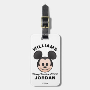 Mickey Mouse Emoji Family Vacation Luggage Tag